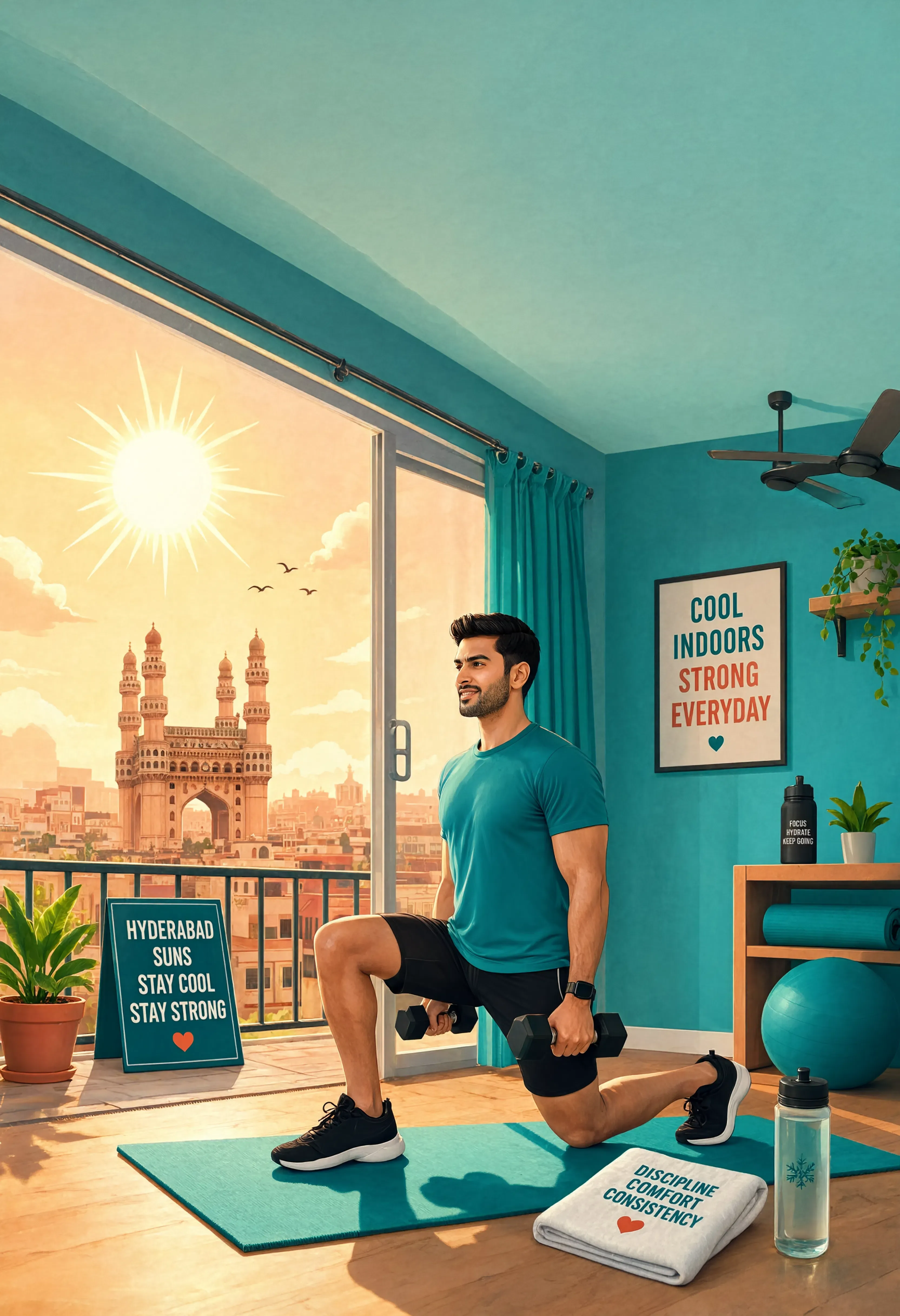 Home Workout in Hyderabad: Training Around the Heat