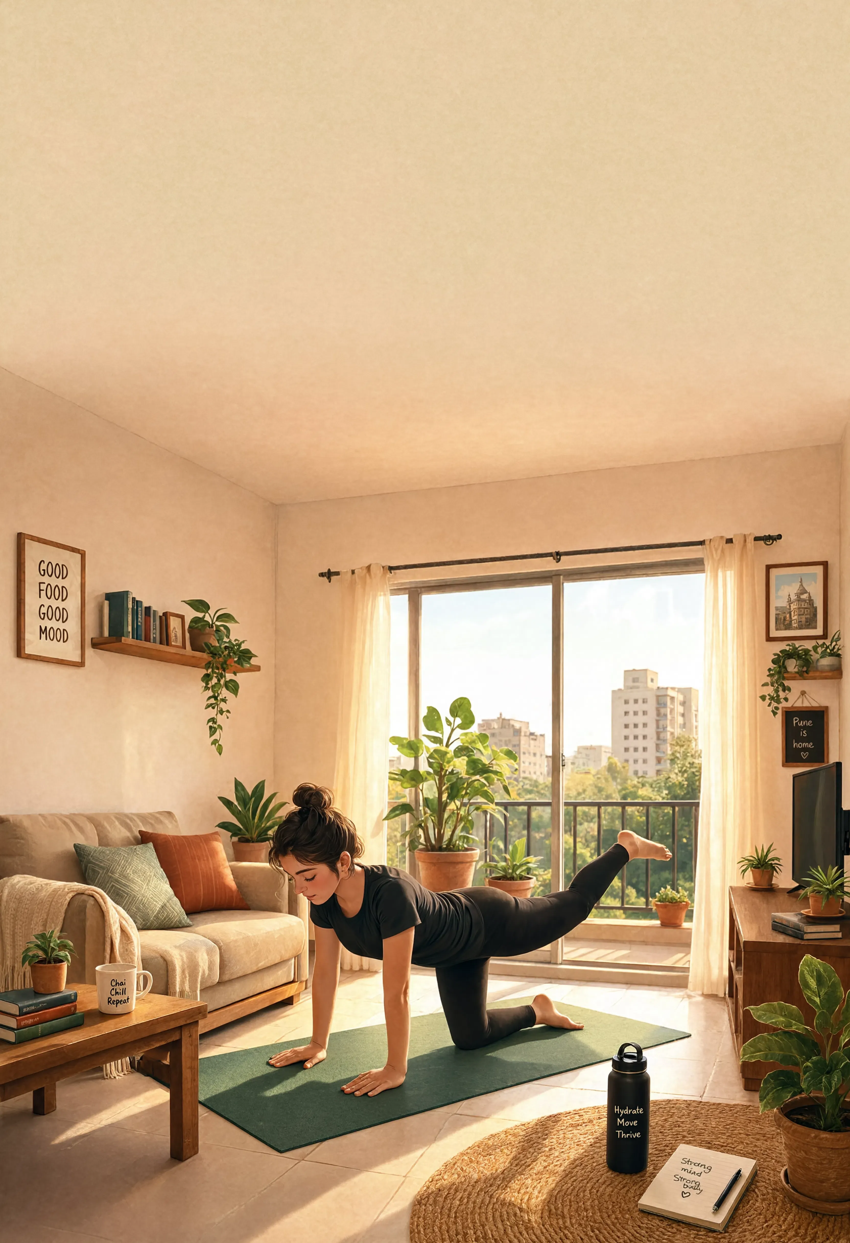 Home Workout in a Pune Apartment: No Equipment Guide
